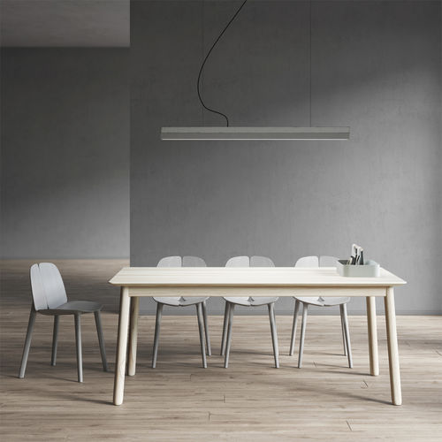 Tavolo da pranzo contemporaneo - LOCA - vitamin design - in rovere / in legno massiccio / in frassino