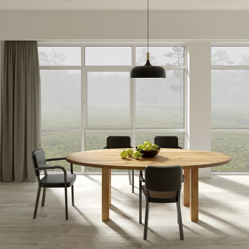 Tavolo contemporaneo - DUCK OVAL - vitamin design - in rovere / in legno massiccio / in noce