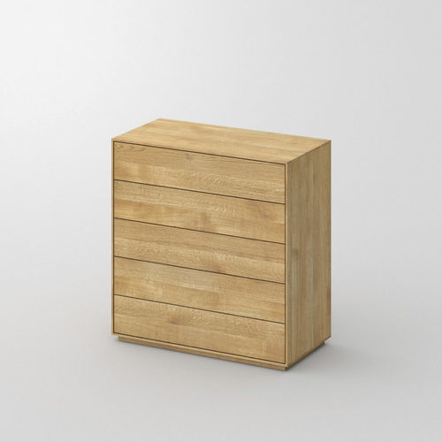 Cassettone contemporaneo - IOTA N - vitamin design - in rovere / in noce / in legno massiccio