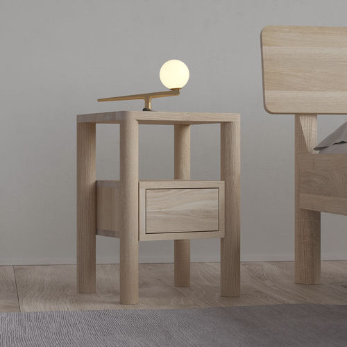 Comodino contemporaneo - MOLLIS - vitamin design - in ciliegio / in legno massiccio / in noce