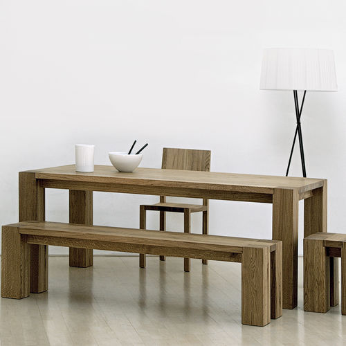 Tavolo da pranzo contemporaneo - TAURUS 4 B14X14 - vitamin design - in rovere / in legno massiccio / in frassino