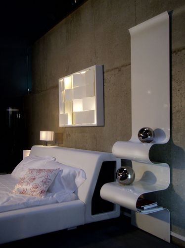 Comodino contemporaneo - VIDAME EDITIONS - in alluminio / per hotel / per uso residenziale