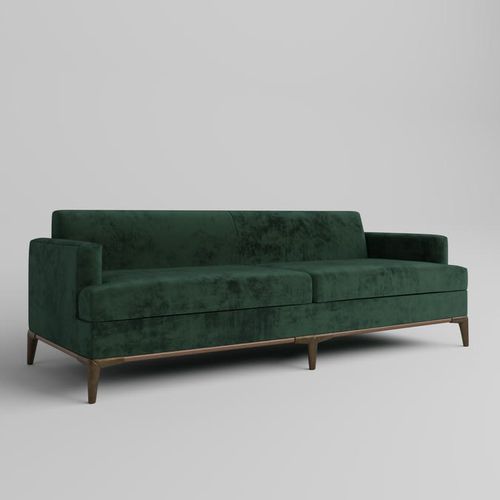 Divano contemporaneo - CLIVE - Aguirre Design - in tessuto / su misura / verde
