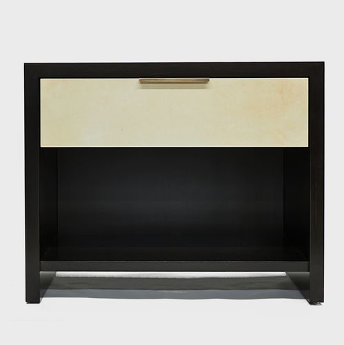 Comodino contemporaneo - Aguirre Design - in acero / in ottone / in carta pergamena