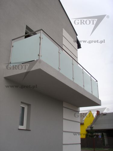 Ringhiera in acciaio - BZ 19 - GROT - pannelli in vetro / da esterno / per balcone