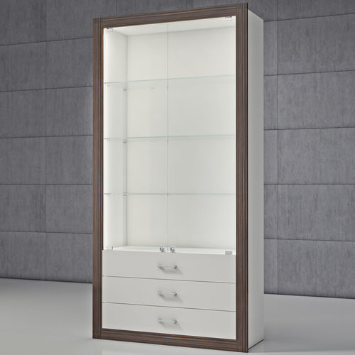 Vetrina contemporanea - QF/SC - Italvetrine - in vetro temprato / in acero / in legno di rosa