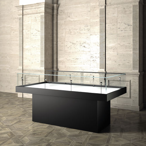 Vetrina contemporanea - MU/180T - Italvetrine - in vetro temprato / in legno / illuminata