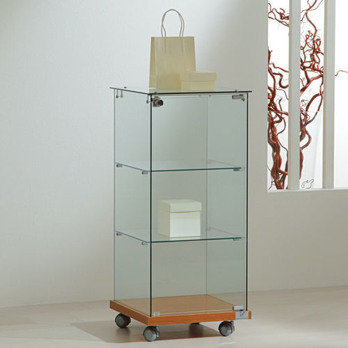 Vetrina contemporanea - 4/90 - Italvetrine - ad isola / in vetro temprato / in wengé