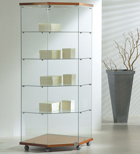 Vetrina contemporanea - 7/18L - Italvetrine - ad isola / in vetro temprato / in wengé