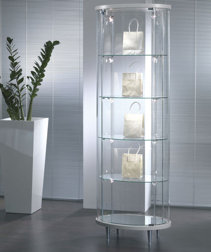 Vetrina contemporanea - 203/OP - Italvetrine - con piedi / in vetro temprato / illuminata