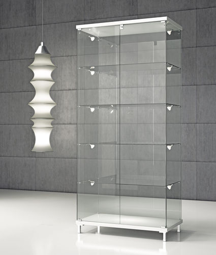 Vetrina contemporanea - Q/85 - Italvetrine - con piedi / in vetro temprato / illuminata