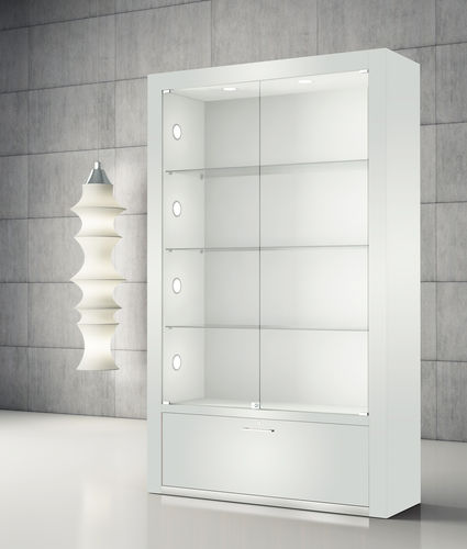 Vetrina contemporanea - Q/120 - Italvetrine - in vetro temprato / in legno / illuminata
