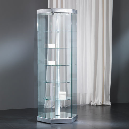 Vetrina contemporanea - 7/G - Italvetrine - in vetro temprato / in ecopelle / illuminata