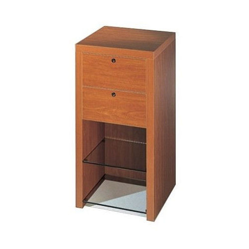 Tavolo d'appoggio contemporaneo - 45/MB - Italvetrine - in vetro temprato / con supporto in legno / quadrato