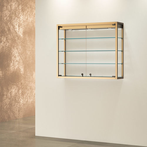 Vetrina armadio design industriale - TM/95P - Italvetrine - da parete / in acciaio / in vetro temprato
