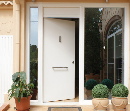 Porta d'ingresso - LISA - Andreu Barberá, S.L. - in acciaio galvanizzato / battente / contemporanea