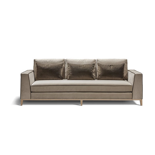 Divano contemporaneo - BASILEA - MANUEL LARRAGA - in tessuto / marrone / beige