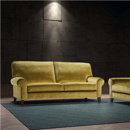 Divano classico - ELITE - MANUEL LARRAGA - in tessuto / beige / giallo