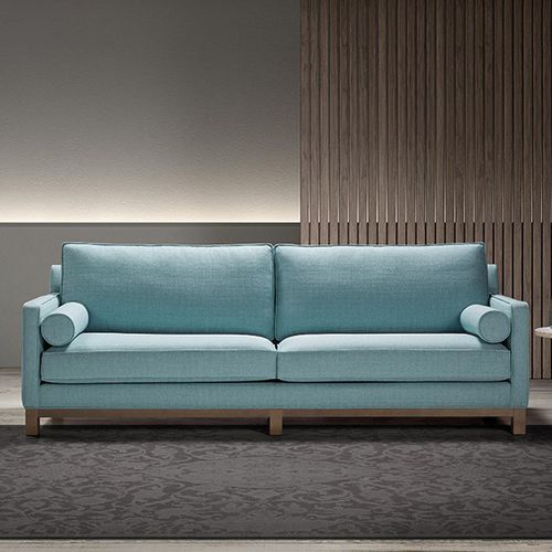 Divano contemporaneo - ARCA - MANUEL LARRAGA - in tessuto / beige / blu