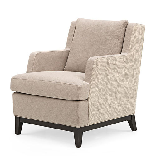 Poltrona contemporanea - ORLY - MANUEL LARRAGA - in pelle / in tessuto / beige