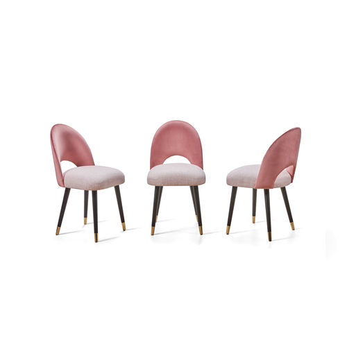 Sedia da pranzo contemporanea - EMILY - MANUEL LARRAGA - da interno / in tessuto / con supporto in legno