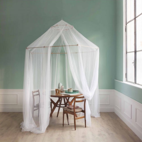 Zanzariera a ghigliottina - NUCCIA OCTAGONAL MOSQUITO NET - FOUR OPENINGS - Grigolite - da pranzo