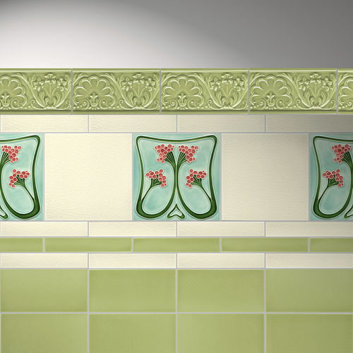 Fregio in maiolica - B 4.13 - GOLEM Baukeramik - a muro