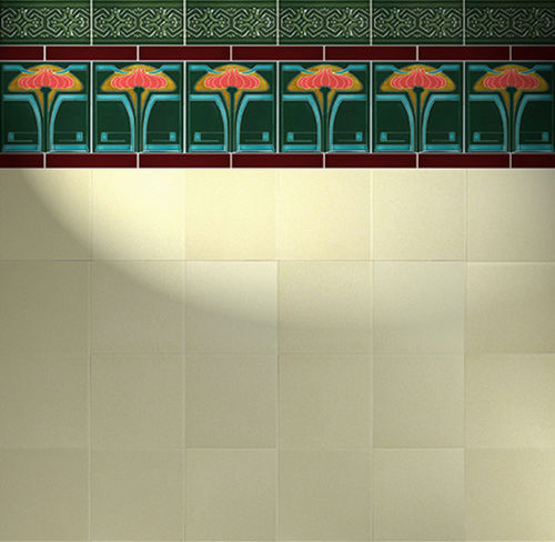 Piastrella in maiolica - F 26 V3 - GOLEM Baukeramik - lucida / con motivo stampato / da interno