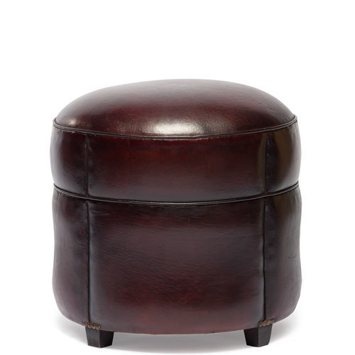 Pouf classico - ClubSpirit - in tessuto / in pelle / tondo