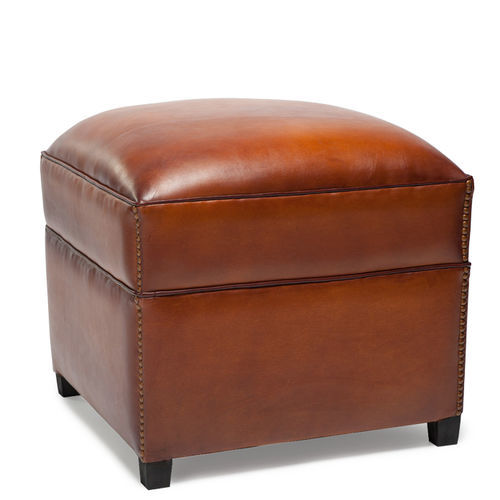 Pouf classico - ClubSpirit - in tessuto / in pelle / quadrato