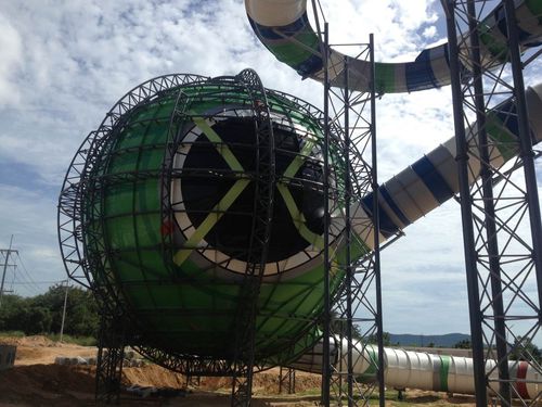 Scivolo girevole - MAGIC SPHERE  - Polin Waterparks - per parco acquatico / per ciambelle gonfiabili / tubolare