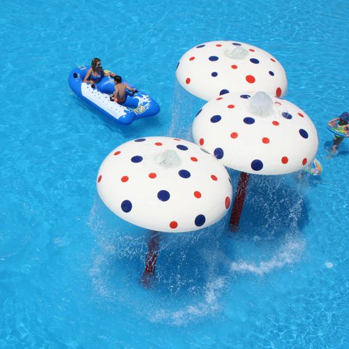 Fontana per parco acquatico - MUSHROOM - Polin Waterparks - in acciaio inossidabile / contemporanea