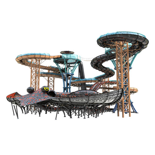 Scivolo girevole - STINGRAY  - Polin Waterparks - per parco acquatico / tubolare / multiplo