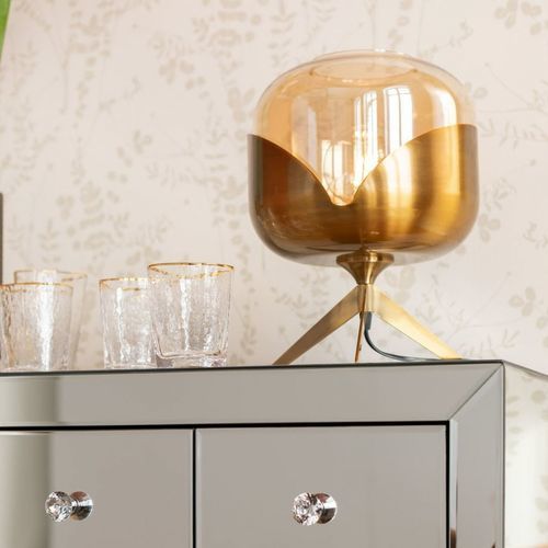 Lampada da tavolo - GOLDEN GOBLET BALL - KARE Design - in acciaio / in vetro / contemporanea