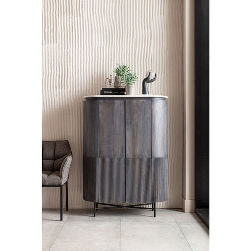 Mobile bar contemporaneo - GLENN - KARE Design - in legno massiccio / in MDF / in acciaio con rivestimento a polvere