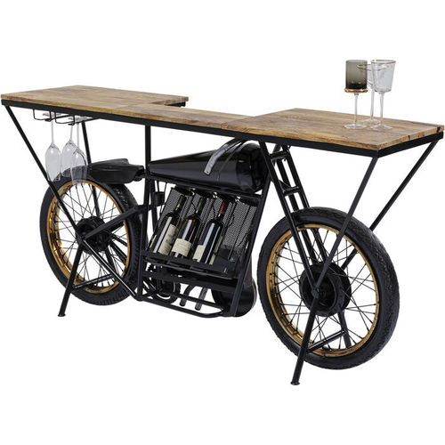 Consolle design originale - MOTORBIKE  - KARE Design - in legno massiccio / in acciaio laccato / con supporto in acciaio laccato