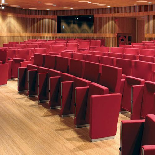 Poltrona per auditorium contemporanea - PRIMA - Dynamobel - in tessuto / in pelle / in poliuretano