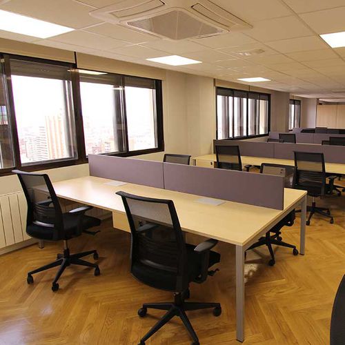 Scrivania per open space - CLIC  - Dynamobel - da terra / da 2 persone / contemporanea
