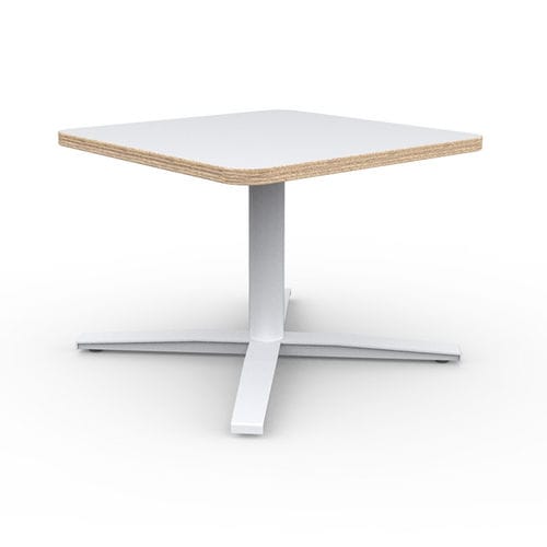 Tavolo d'appoggio contemporaneo - VIVA - Dynamobel - in laminato / con supporto in metallo / rotondo