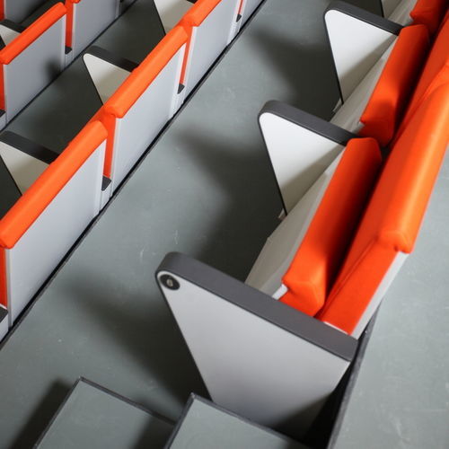 Poltrona per auditorium contemporanea - ARPA - Dynamobel - in tessuto / in pelle / in metallo