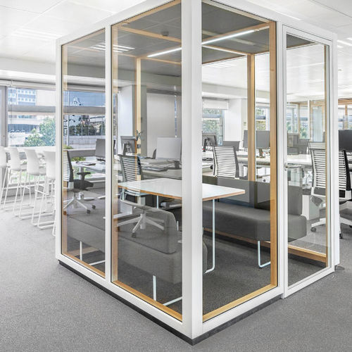 Isola di privacy per ufficio per riunioni - EVA ROOM - Dynamobel - da 2 persone / modulare / da 4 persone