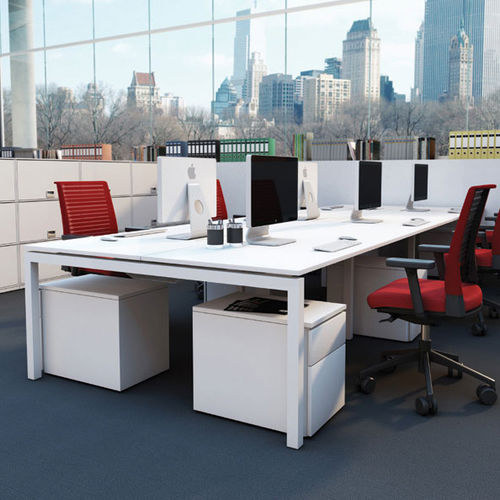 Scrivania per open space - TEC - Dynamobel - individuale / contemporanea / in legno