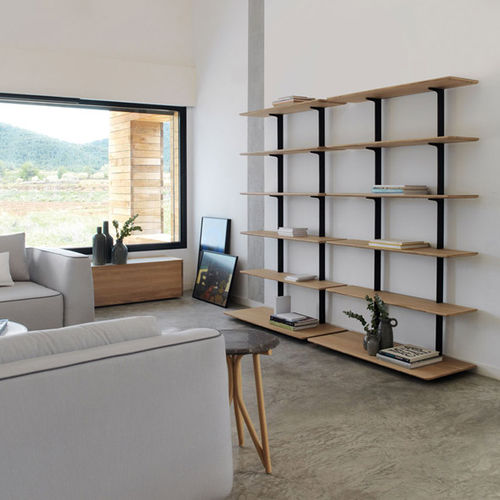Scaffale contemporaneo - TEAM - expormim - in rovere / in legno massiccio / in metallo