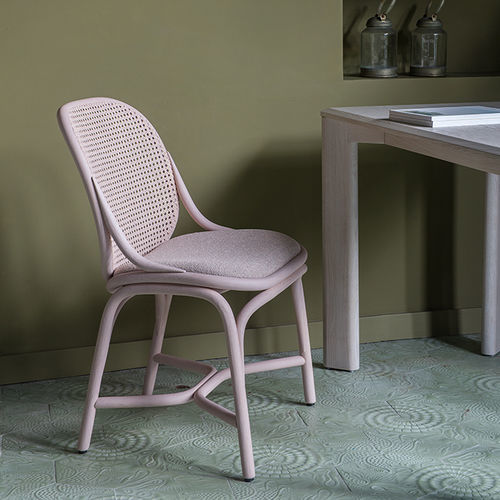 Sedia da pranzo contemporanea - Frames - expormim - da interno / in tessuto / con supporto in rattan