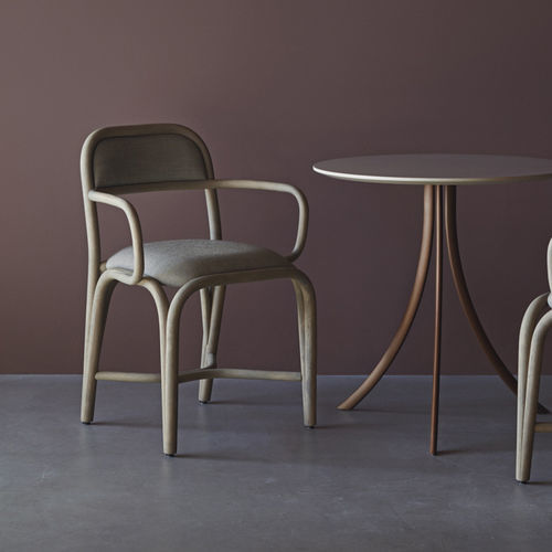 Sedia da pranzo contemporanea - Fontal - expormim - da interno / in tessuto / in pelle