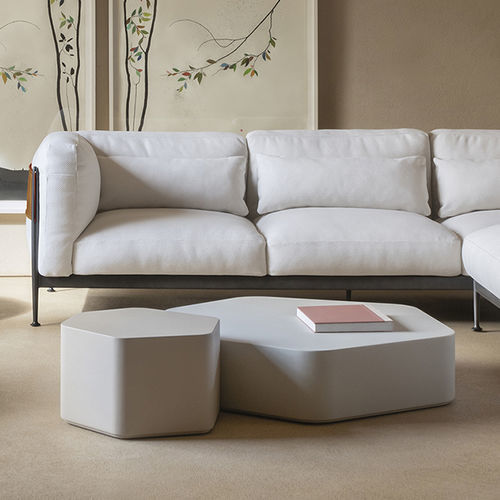 Tavolino basso contemporaneo - Talo - expormim - in vetro temprato / in MDF laccato / con supporto in MDF laccato