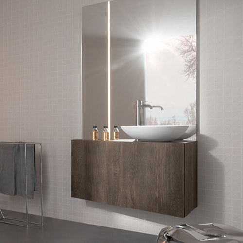 Mobile lavabo sospeso - FM106 - Inbani - in rovere / contemporaneo / con cassetti