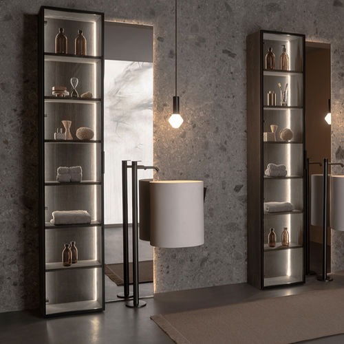 Mobile da bagno contemporaneo - ST923CA - Inbani - in rovere / alto