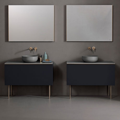 Mobile lavabo da appoggio - ST701 - Inbani - in legno laccato / contemporaneo / con cassetti