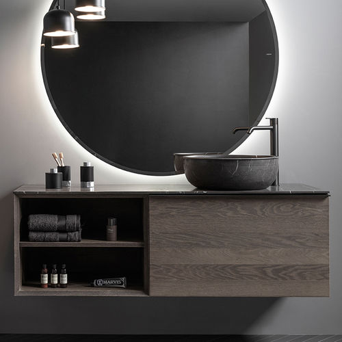 Mobile lavabo sospeso - ST319 - Inbani - in rovere / contemporaneo / con cassetti